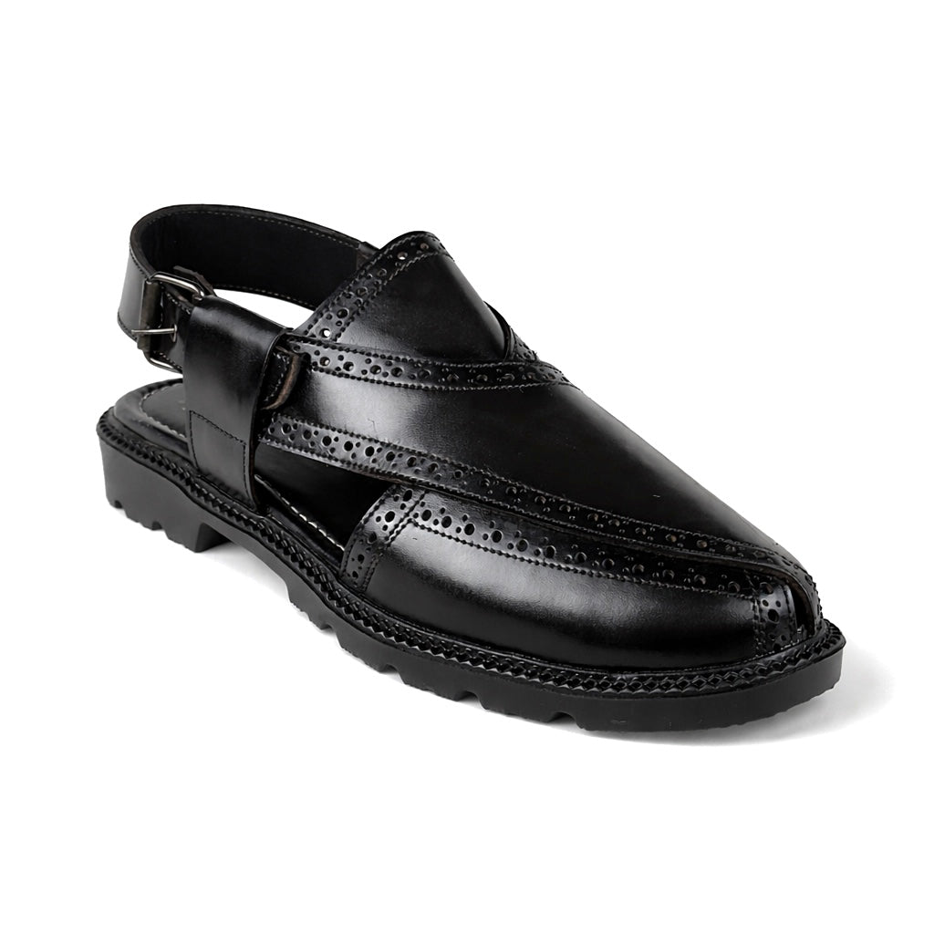HIGH SOLE PESH - BLACK BROGUE - 5063