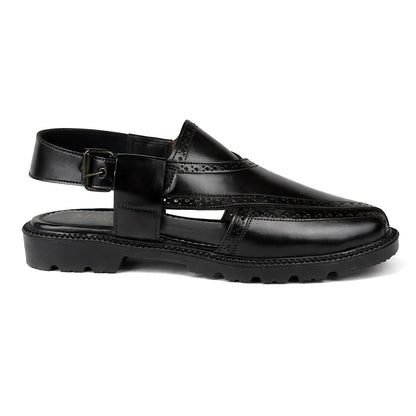HIGH SOLE PESH - BLACK BROGUE - 5063