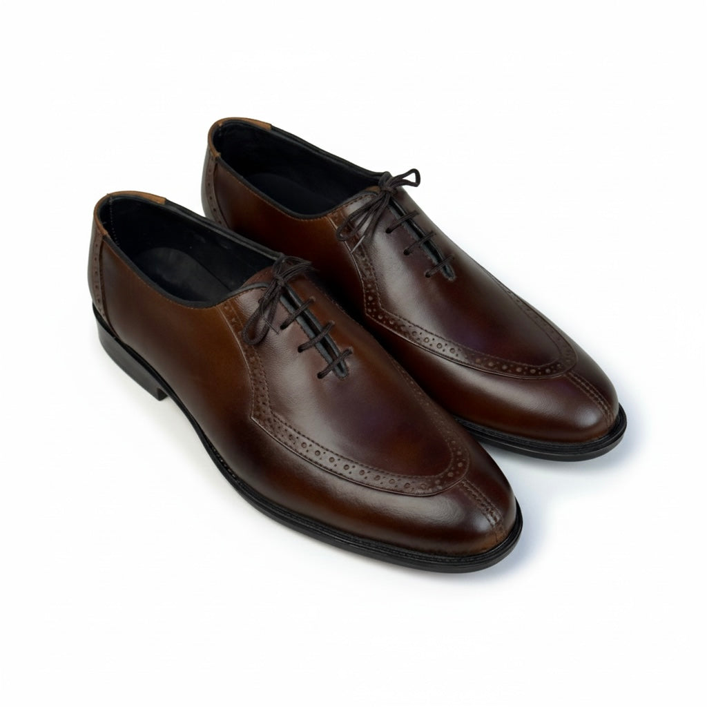 SHADED BROWN BROGUE OXFORD