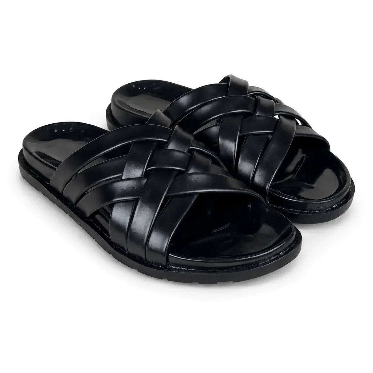 BRAIDE SLIPPER - BLACK