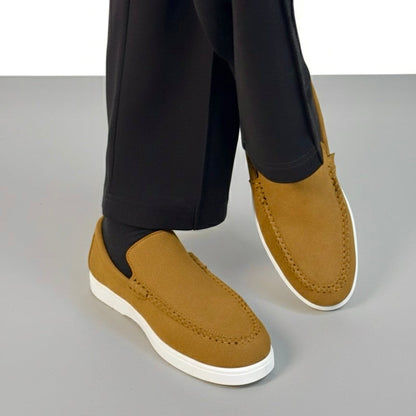 CAMEL BROWN SUEDE MEDICATED LOAFER