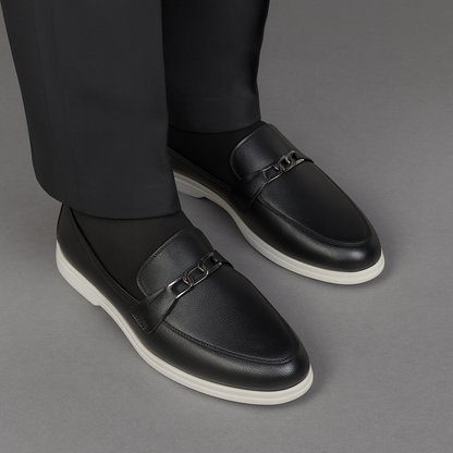 BLACK BUCKLE MEDICATED LOAFER