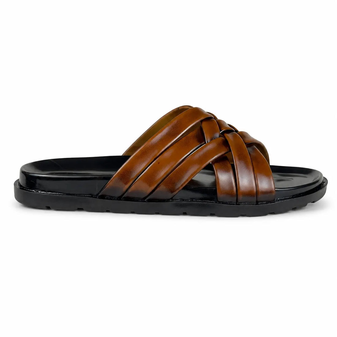BROWN LEATHER SLIPPER